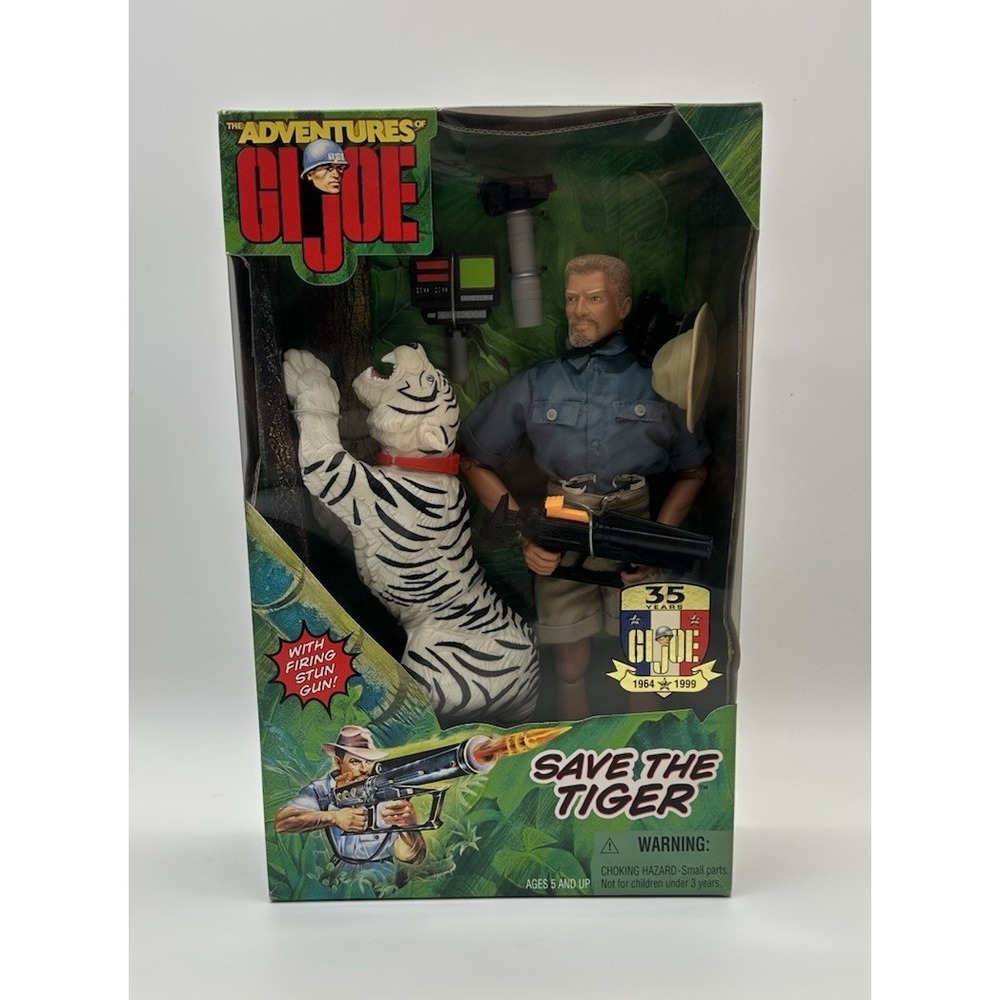 GI JOE ADVENTURES SAVE THE TIGER 12" ACTION FIGURE WHITE TIGER 1999 HASBRO